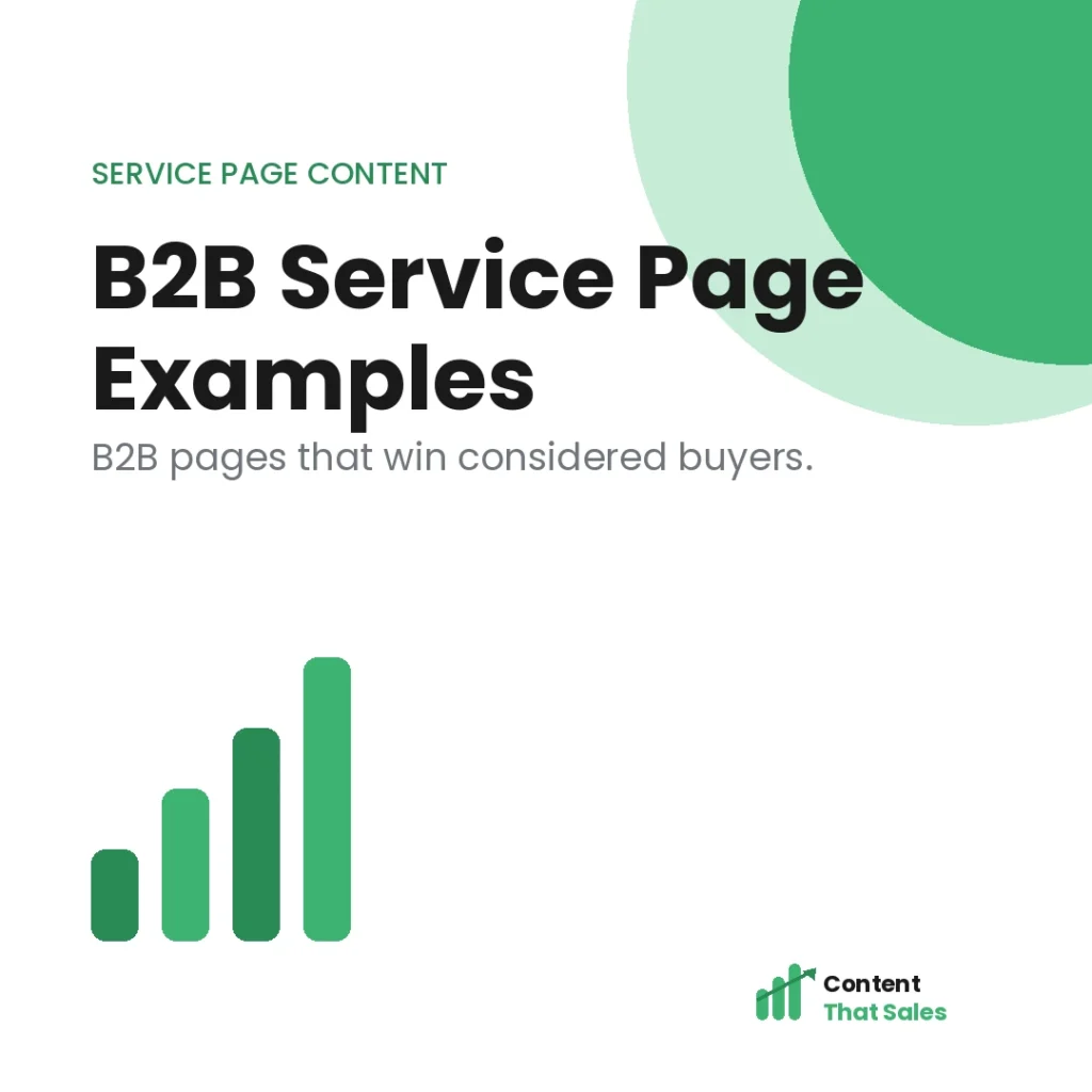 B2B service page examples done right