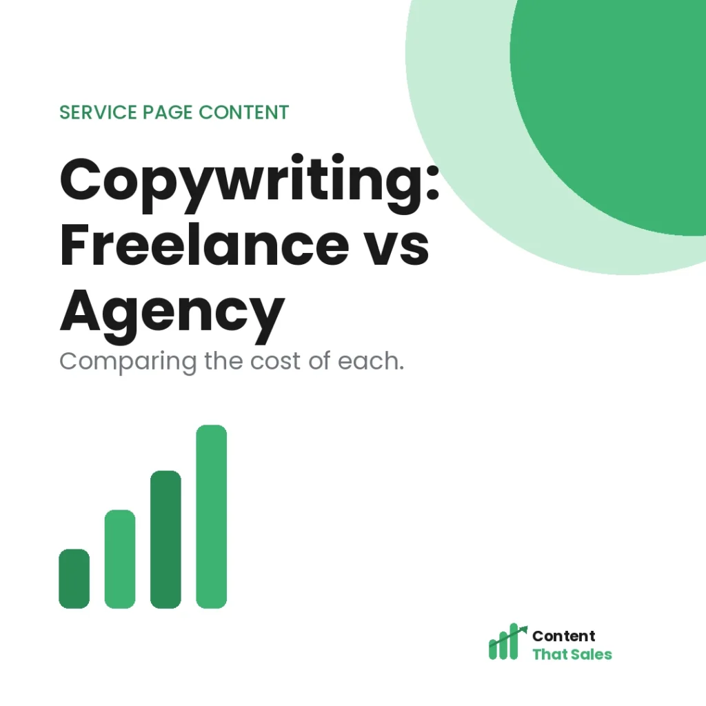 Service page cost freelancer vs agency compared