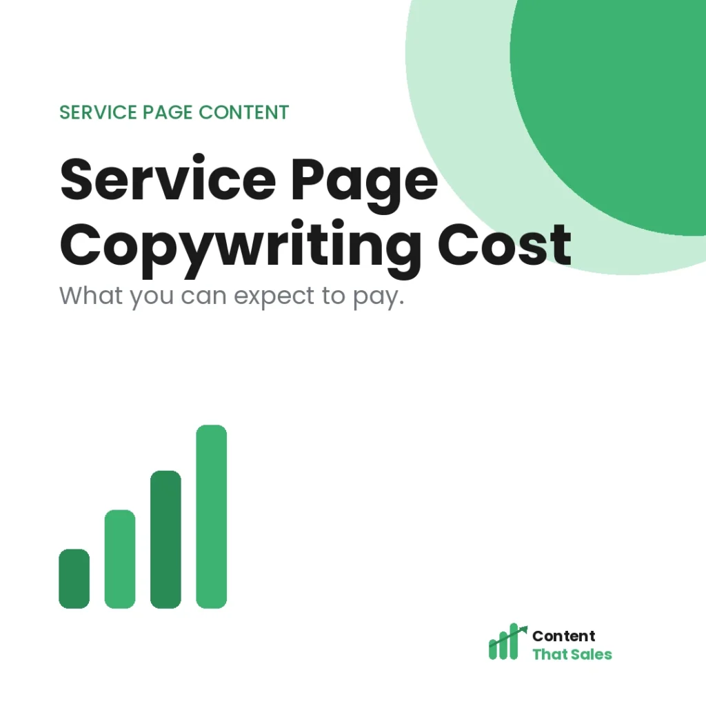 How much does service page copywriting cost