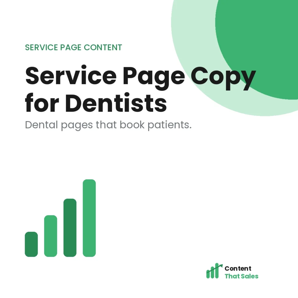 Service page copy for dentists