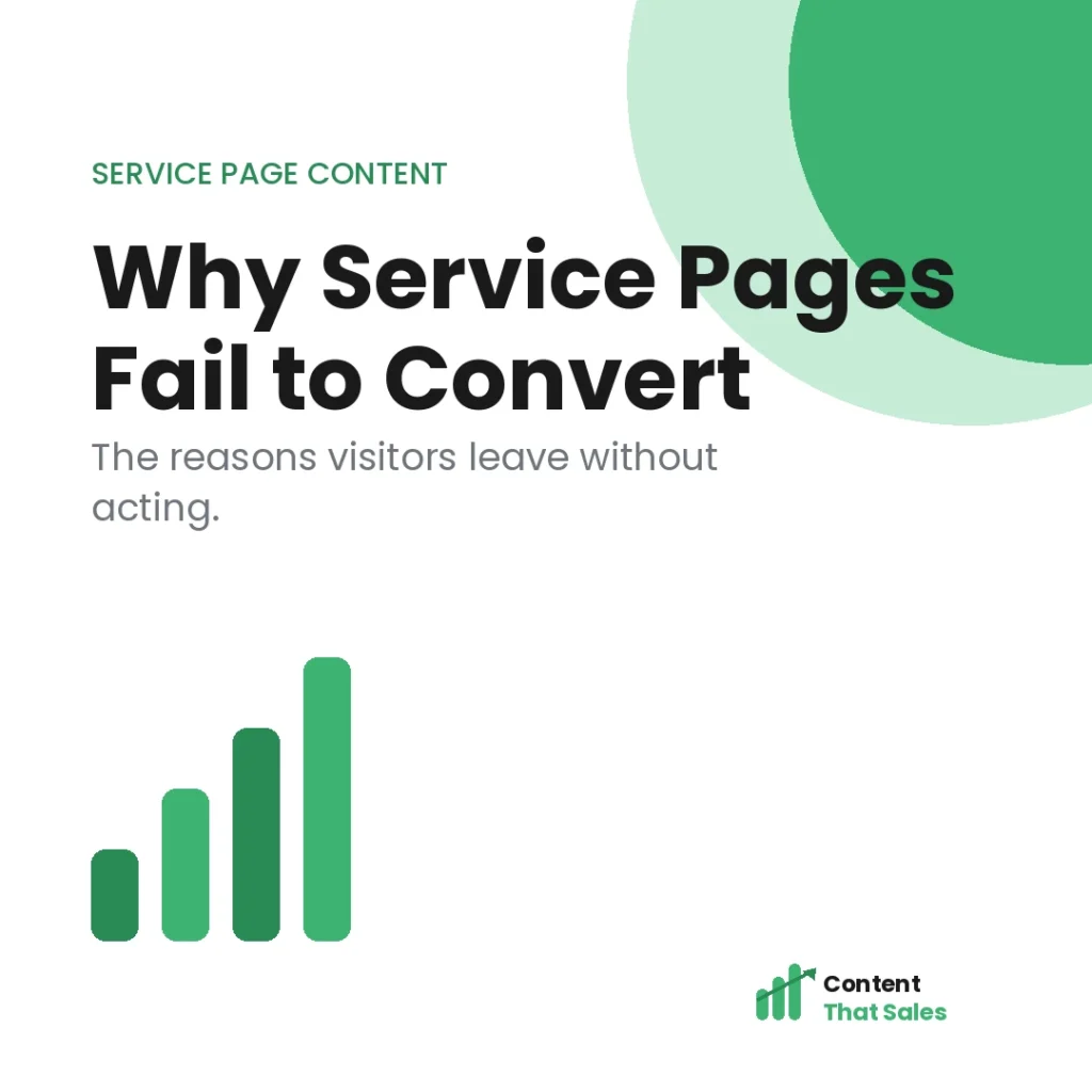 Why most service pages fail to convert