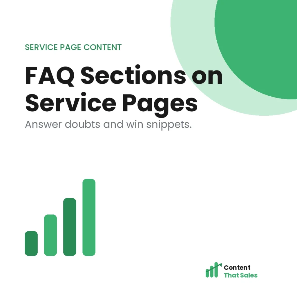How to write an FAQ section for a service page