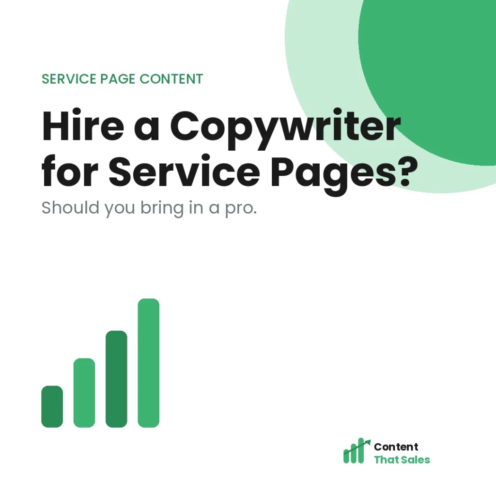 How to hire a copywriter for your service pages