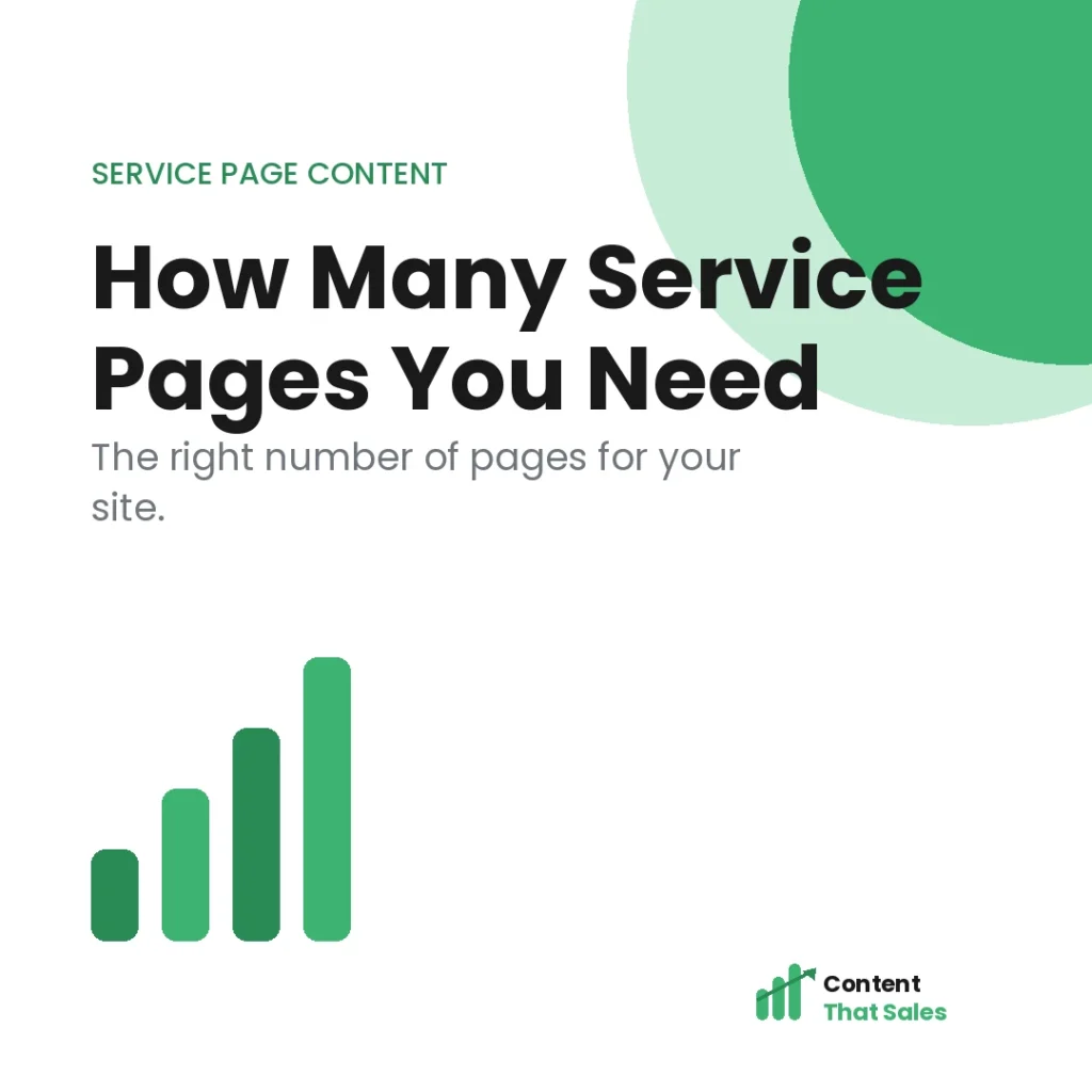 How many service pages should your website have