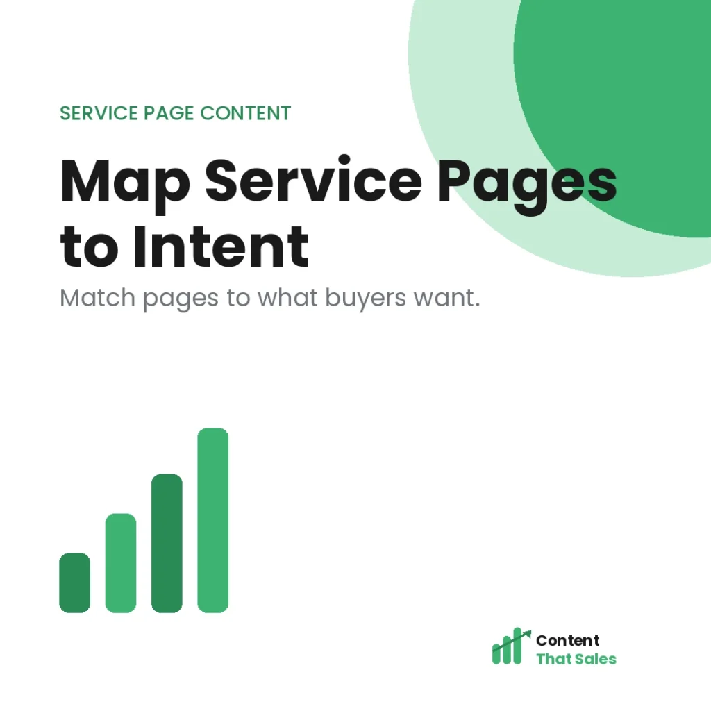 How to map service pages to customer intent