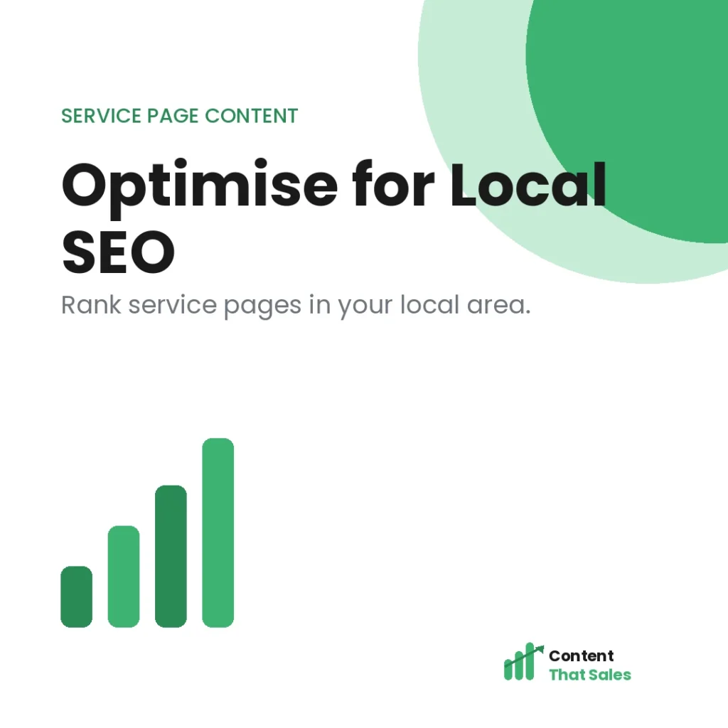How to optimize service pages for local SEO