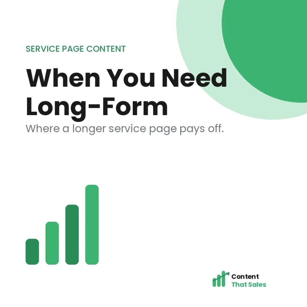 Long form service pages when and how to use them
