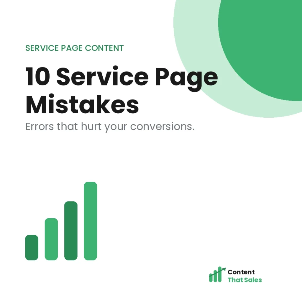 10 service page mistakes that hurt conversions