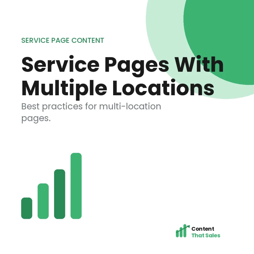 Service pages for multiple locations how to do it right