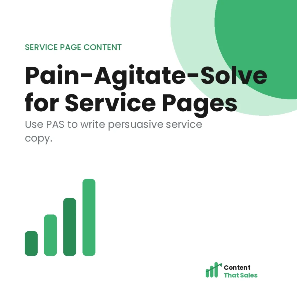 Pain-Agitate-Solve for service pages