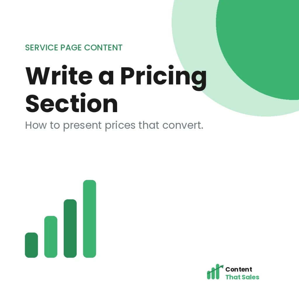 How to write a pricing section that converts