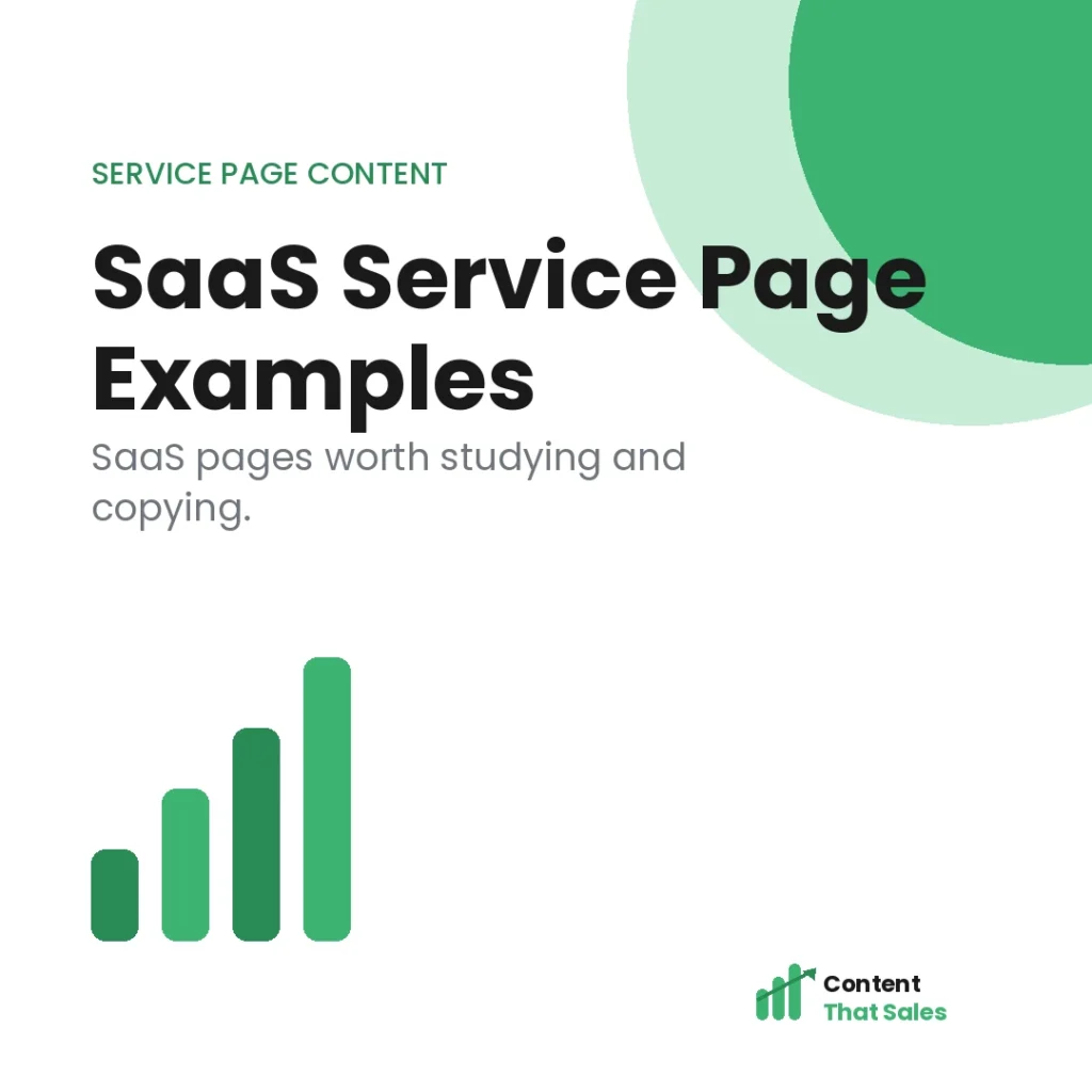 SaaS service page examples worth studying
