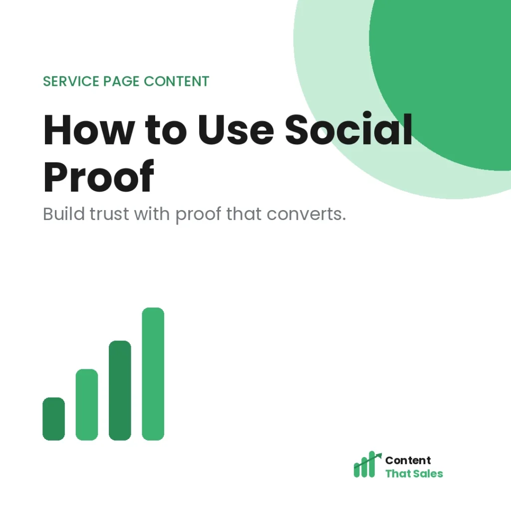 How to use social proof on service pages