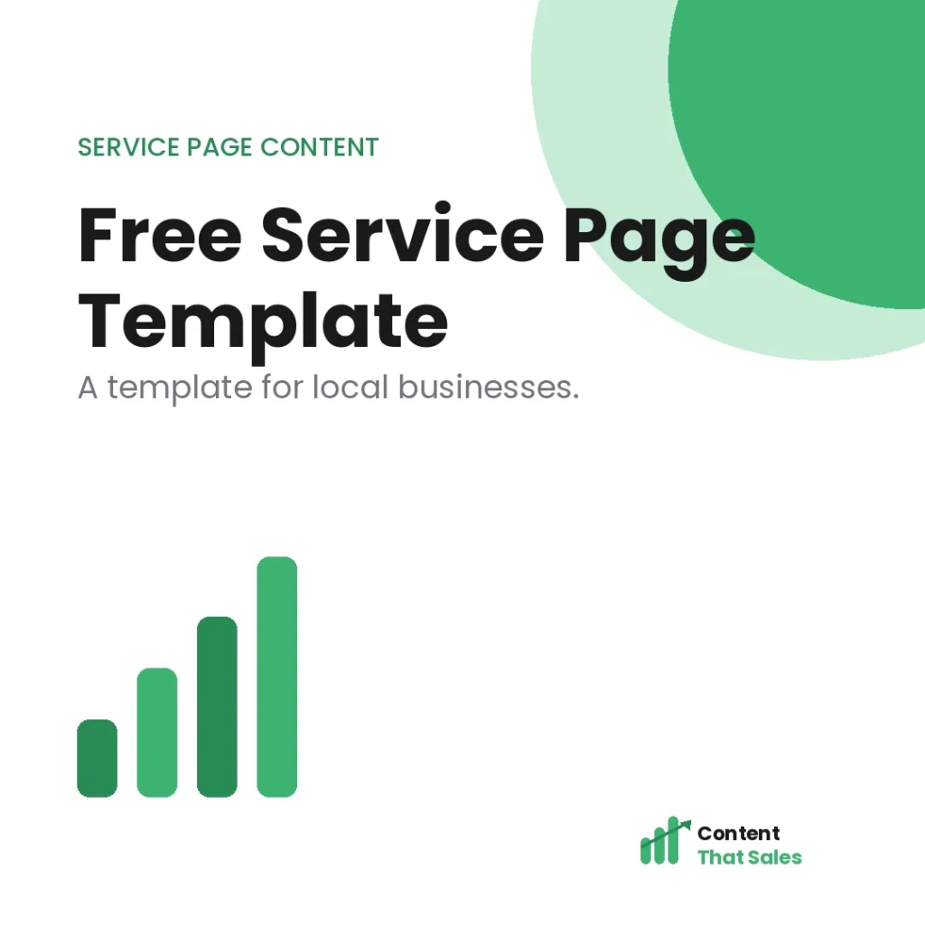Free service page template for local businesses