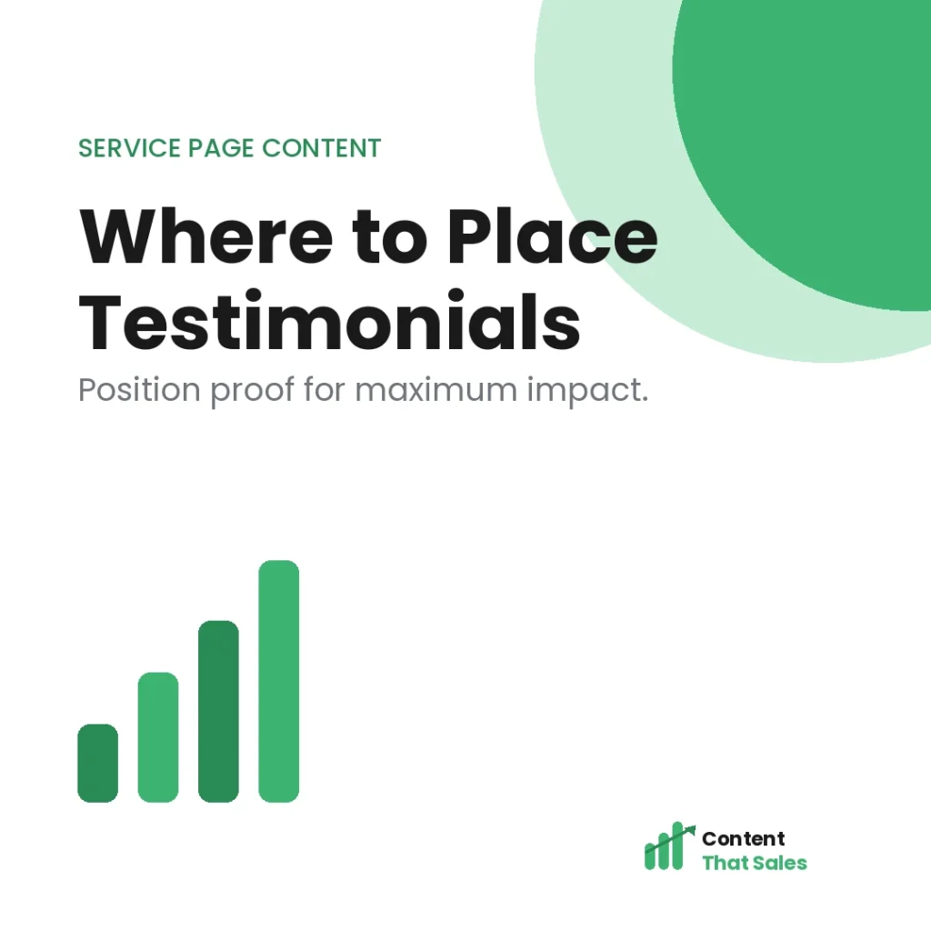 How to use testimonials on a service page