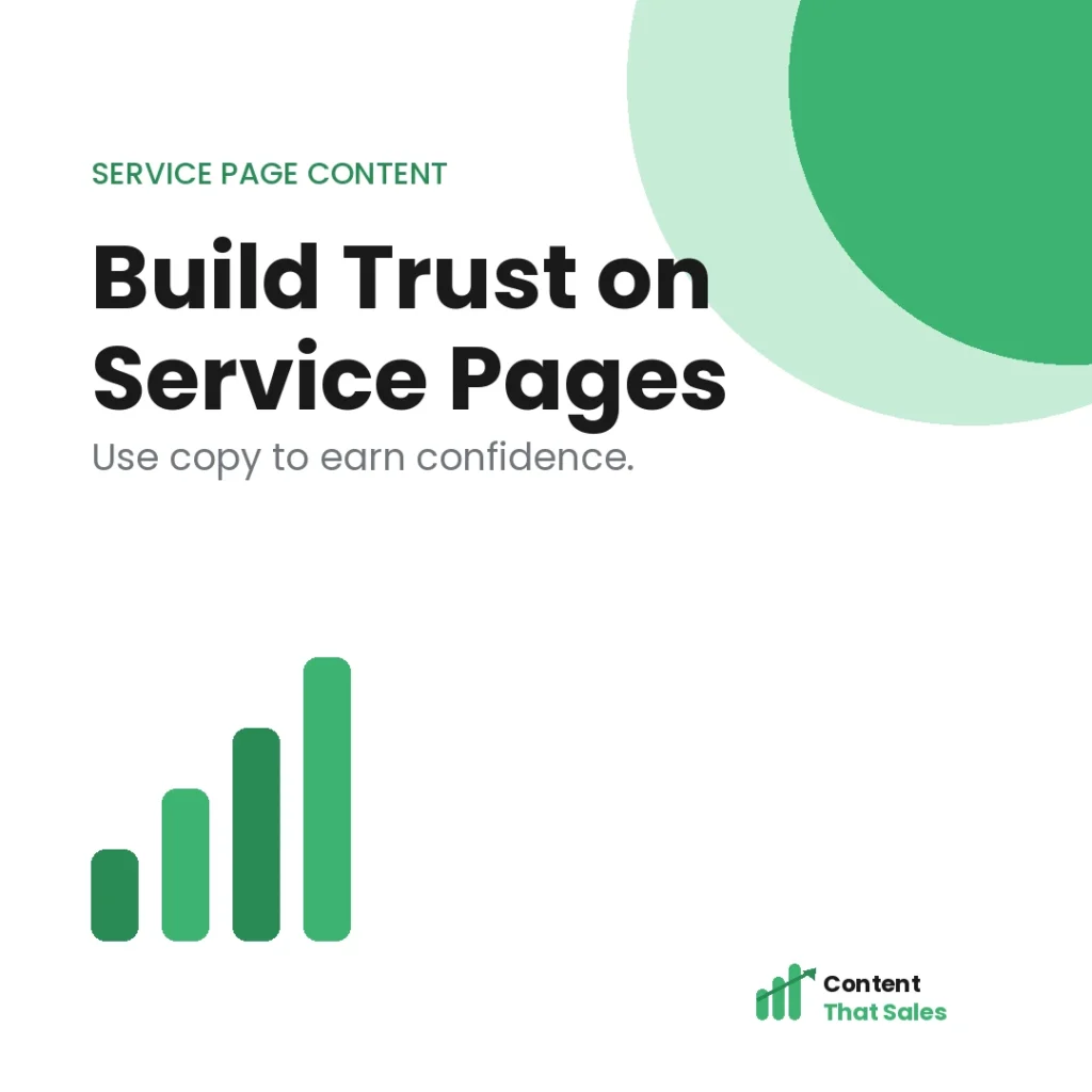 How to build trust on a service page