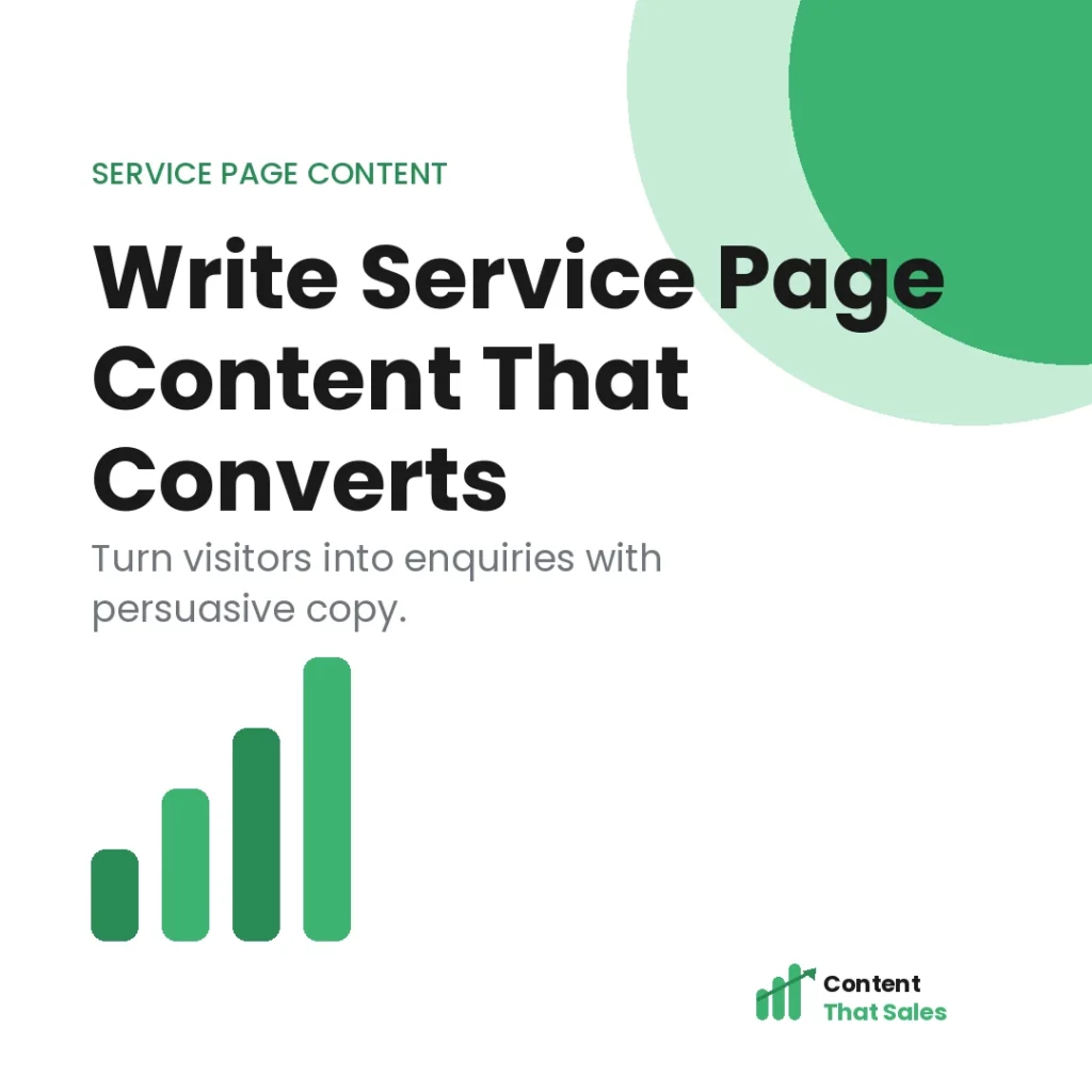 How to write service page content that converts