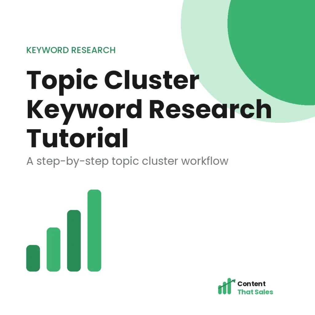 Topic cluster keyword research tutorial