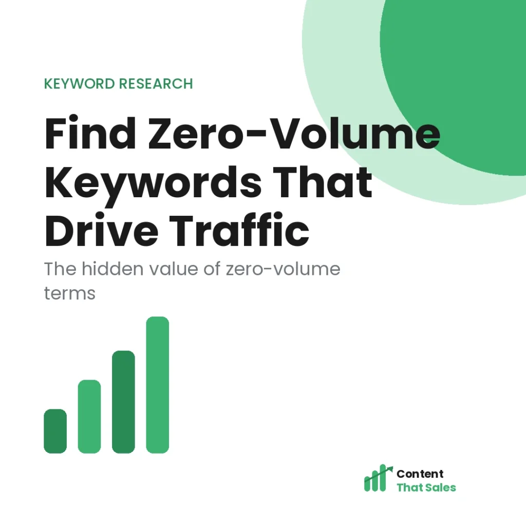 How to find zero-volume keywords that drive traffic