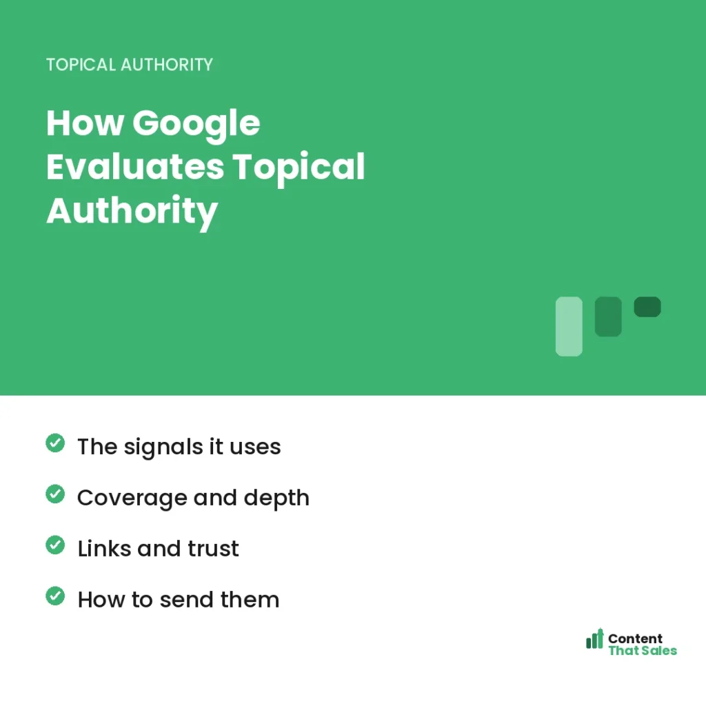 How Google evaluates topical authority by Content That Sales