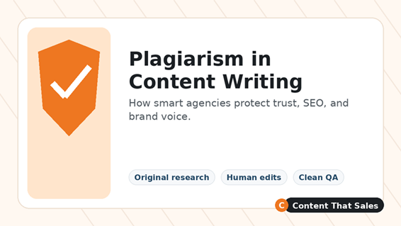 plagiarism prevention workflow for agency content teams.