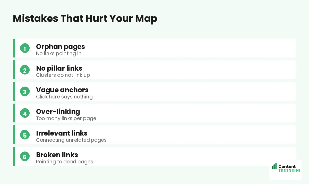 Mistakes that hurt your map by Content That Sales