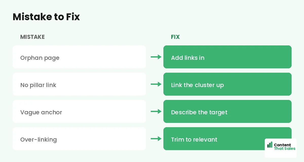 Mistake to fix by Content That Sales