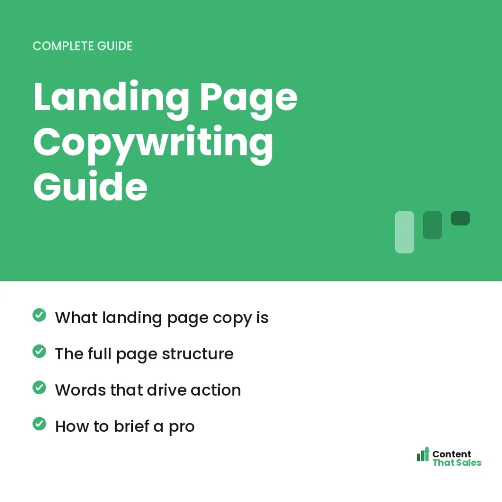 Landing page copywriting complete guide by Content That Sales
