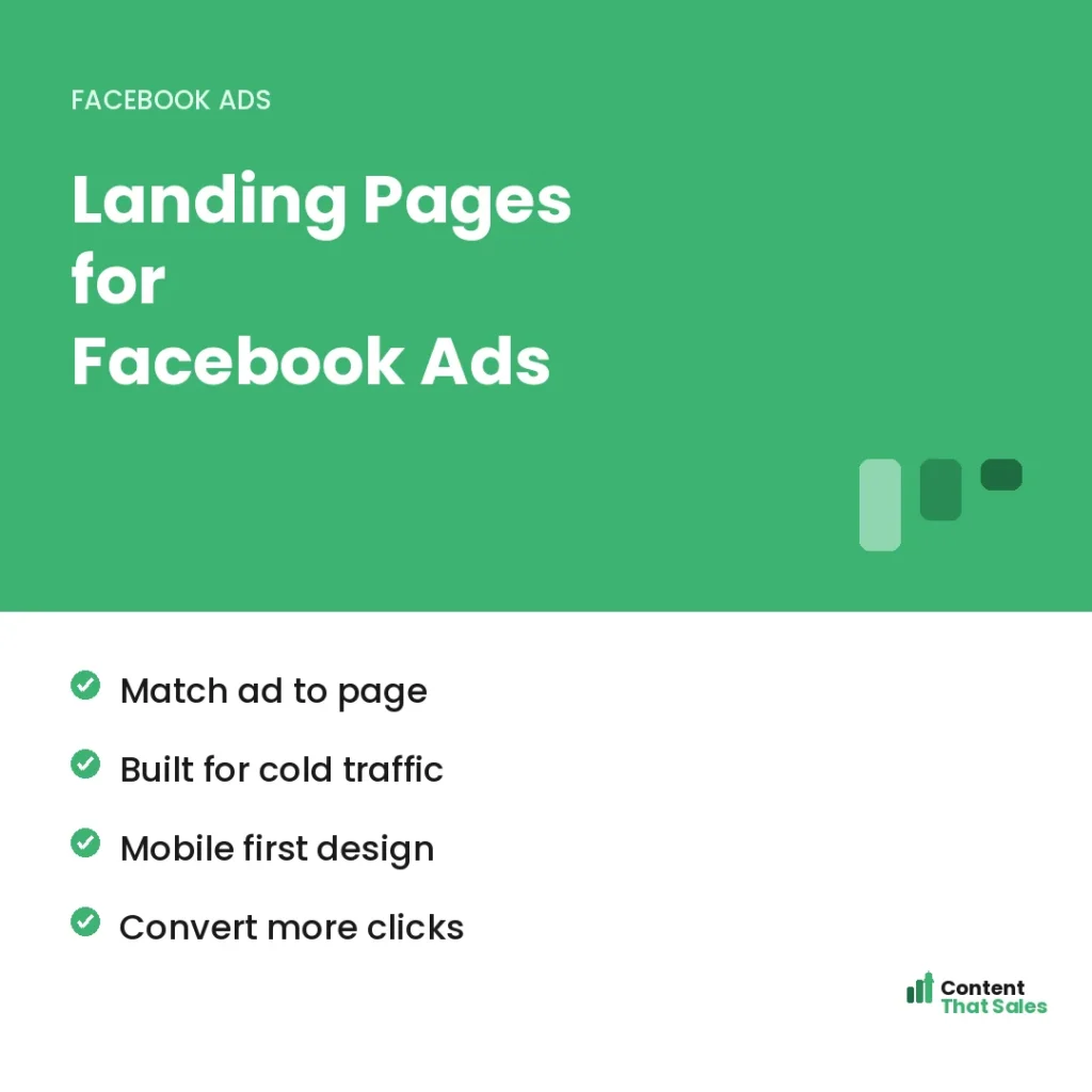 Landing pages for Facebook Ads by Content That Sales