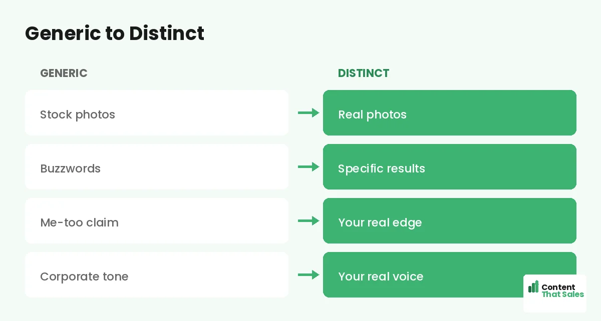 Generic to distinct by Content That Sales