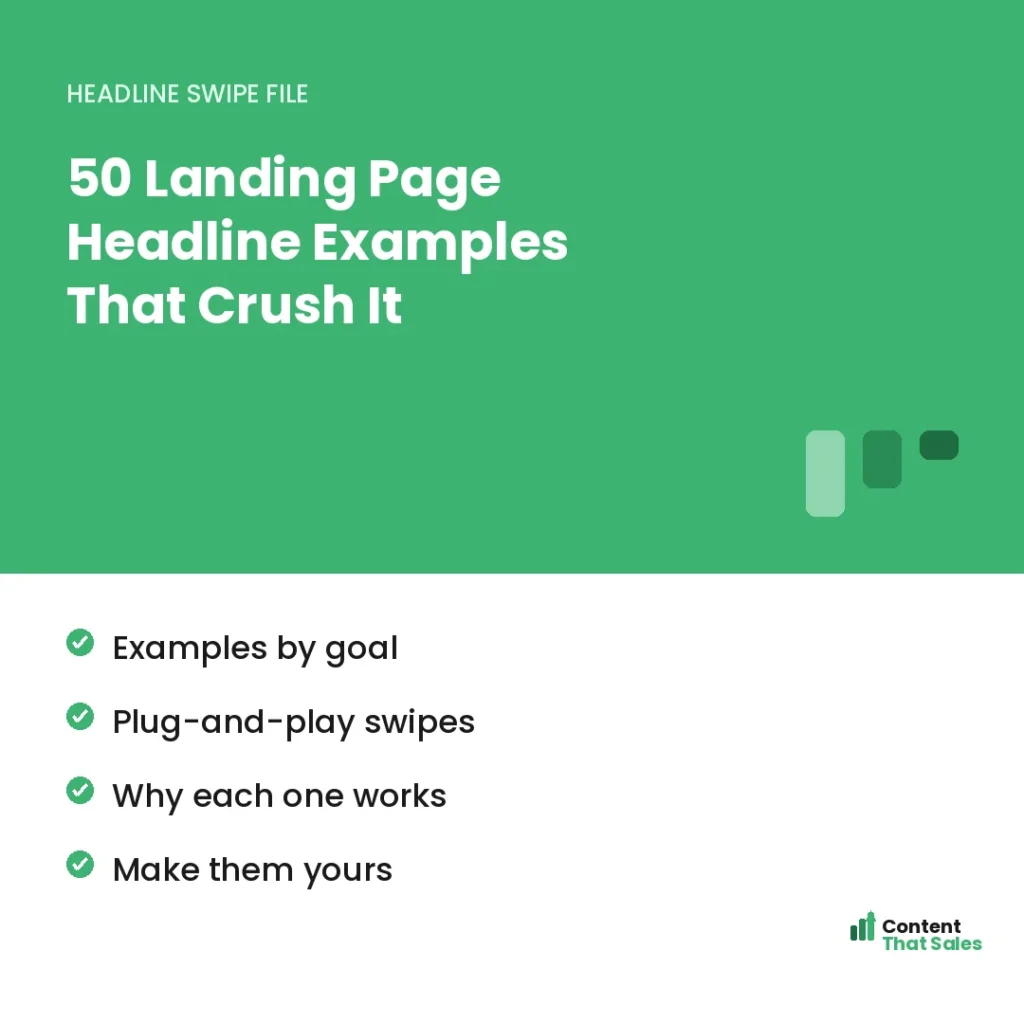50 landing page headline examples that crush it by Content That Sales