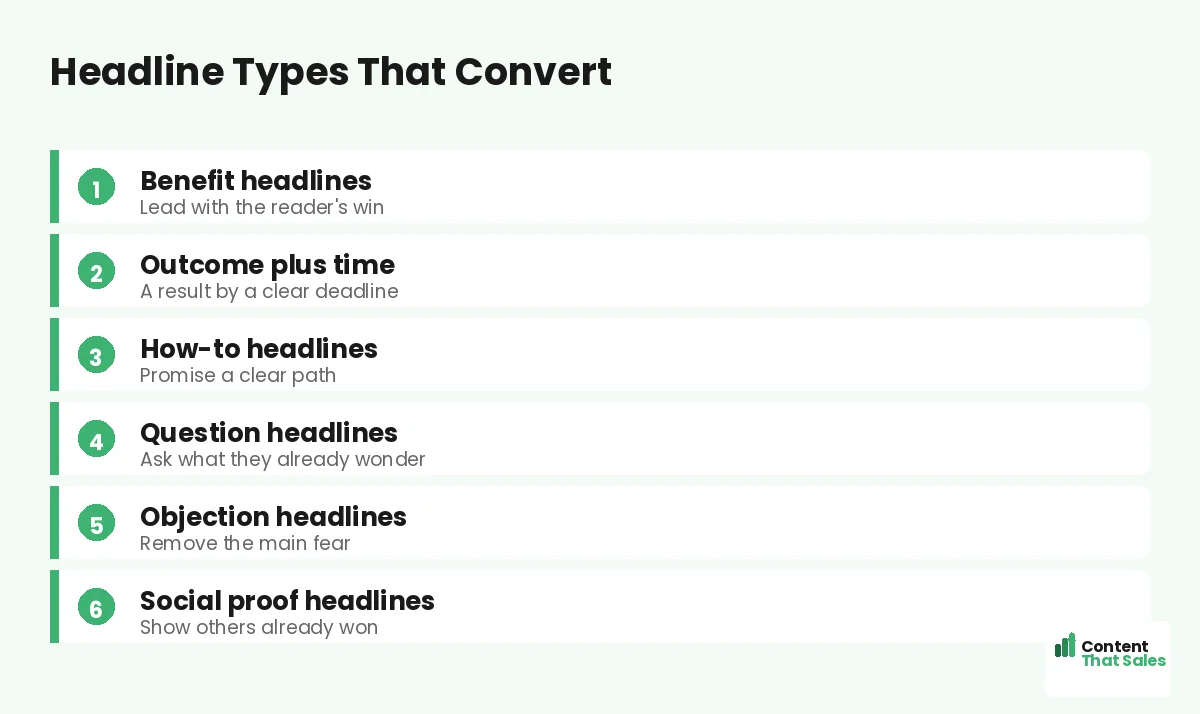 Headline types that convert by Content That Sales