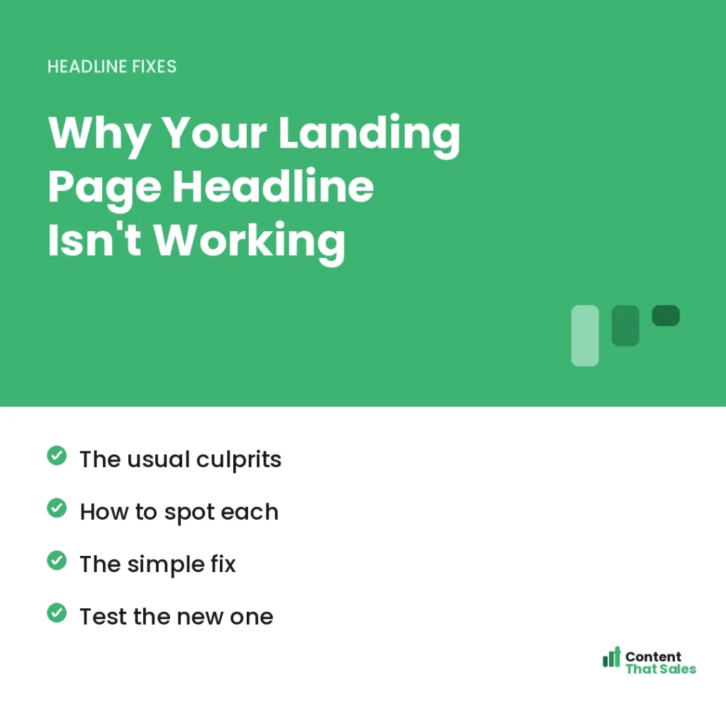 Why your landing page headline is not working by Content That Sales