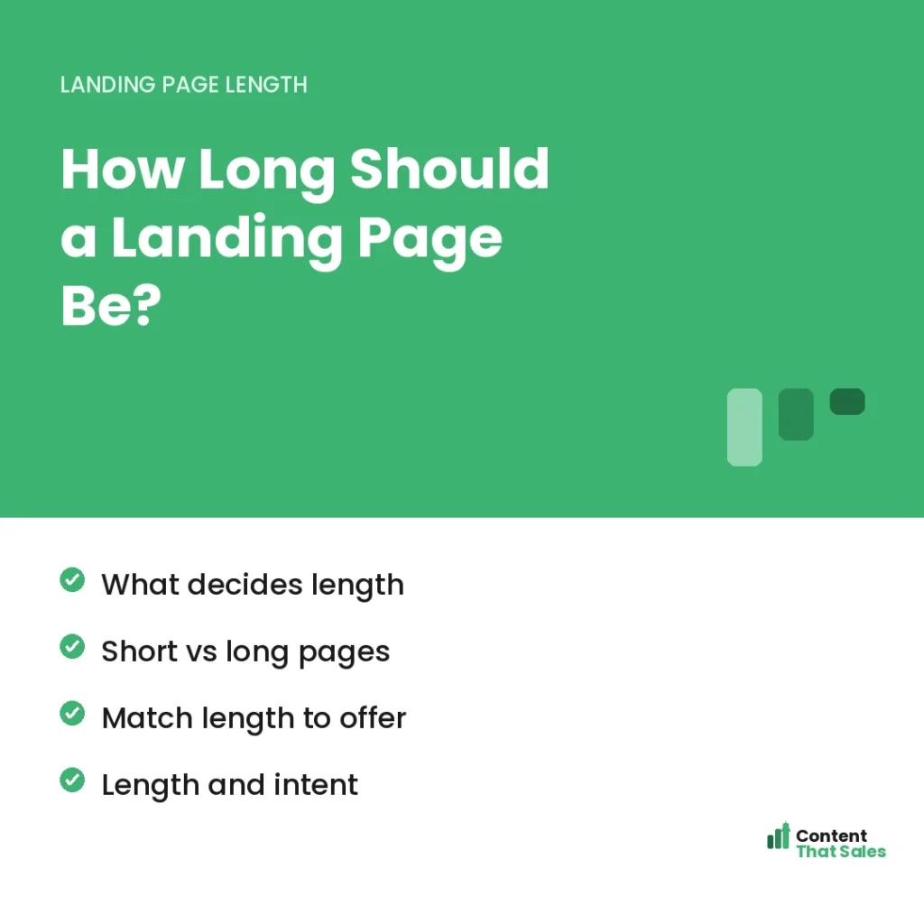 How long should a landing page be by Content That Sales