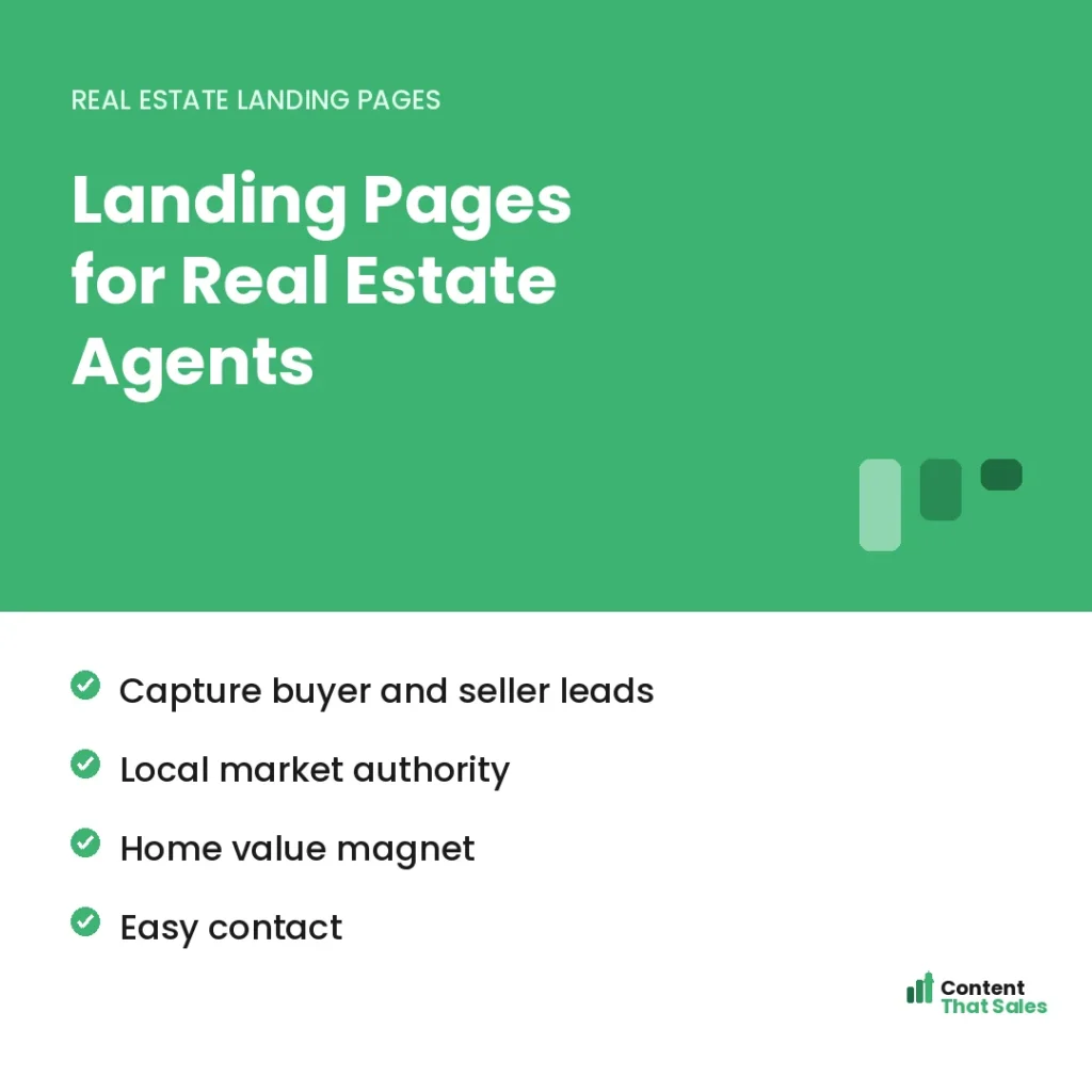 Landing pages for real estate agents by Content That Sales