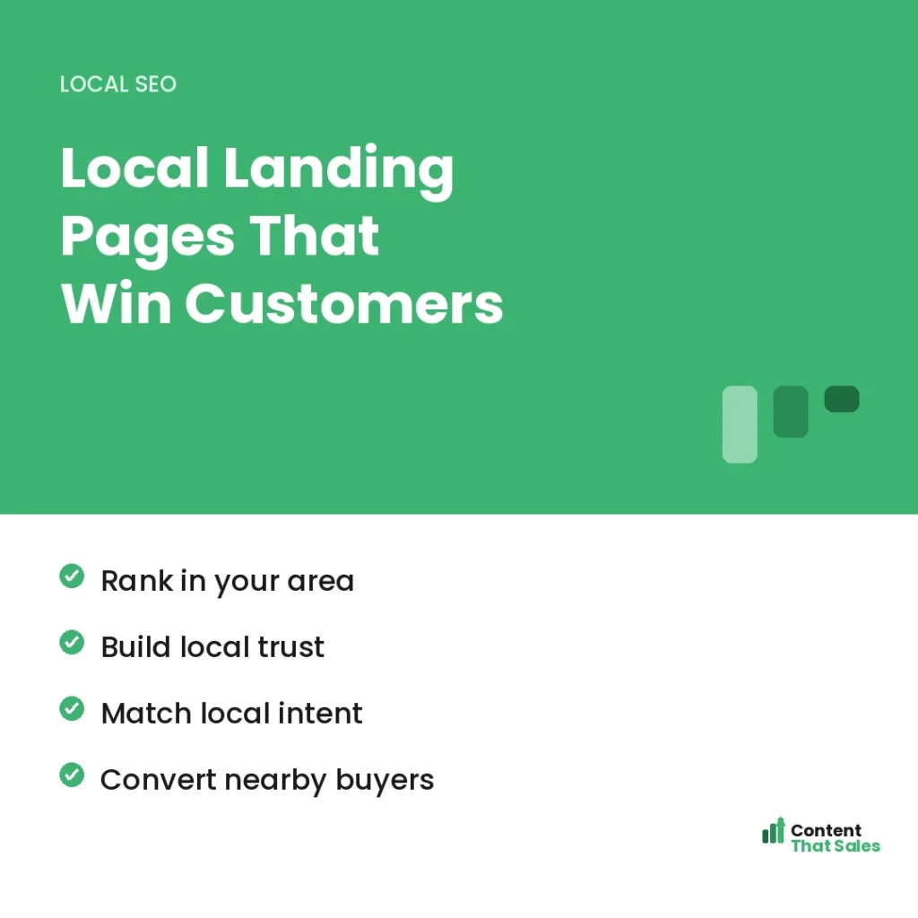 Local landing pages that win customers by Content That Sales