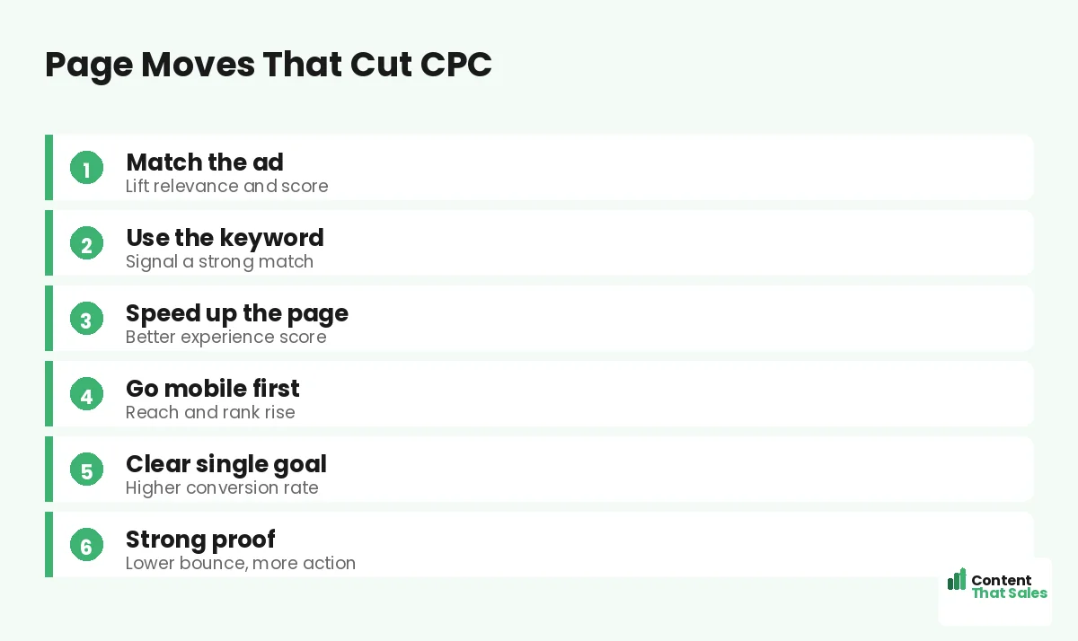 Page moves that cut CPC by Content That Sales