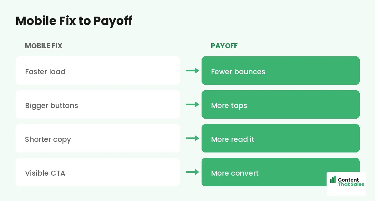 Mobile fix to payoff by Content That Sales