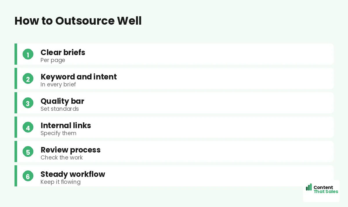 How to outsource well by Content That Sales