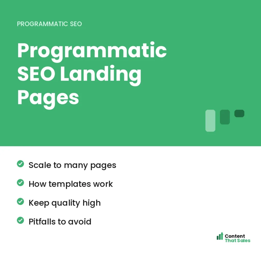 Programmatic SEO landing pages by Content That Sales