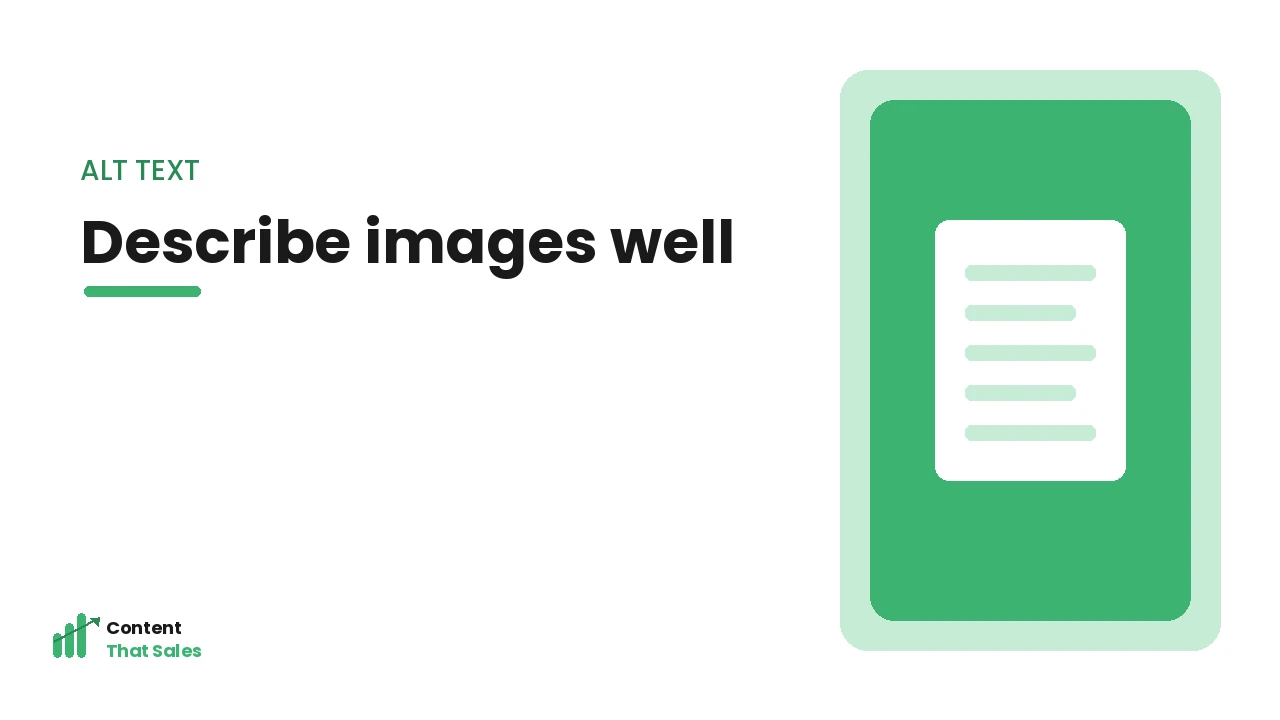 Writing descriptive image alt text