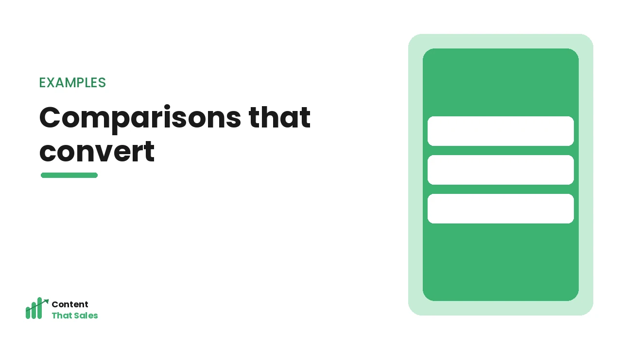 Types of comparison posts that convert