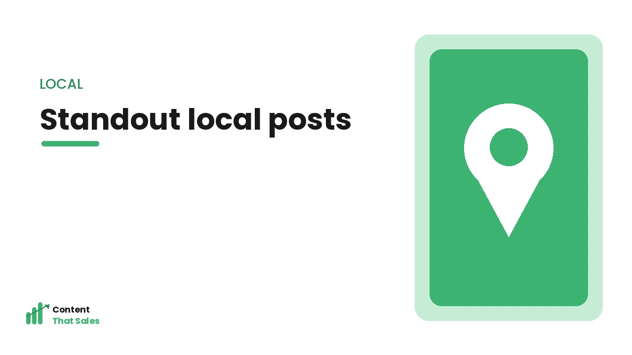 Standout local blog post types