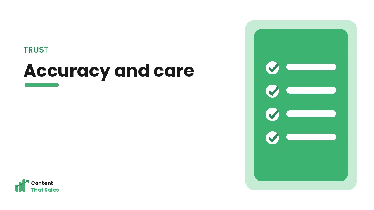 Accuracy and trust in healthcare content