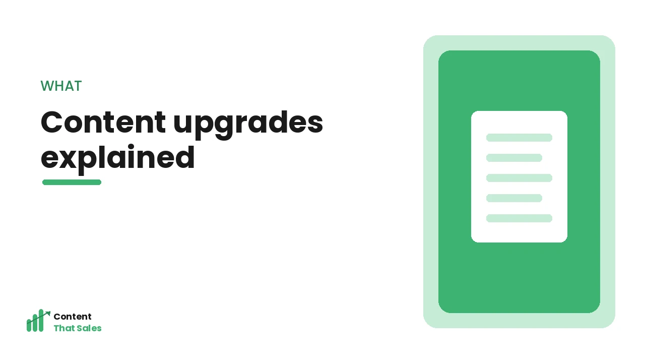 What a content upgrade is