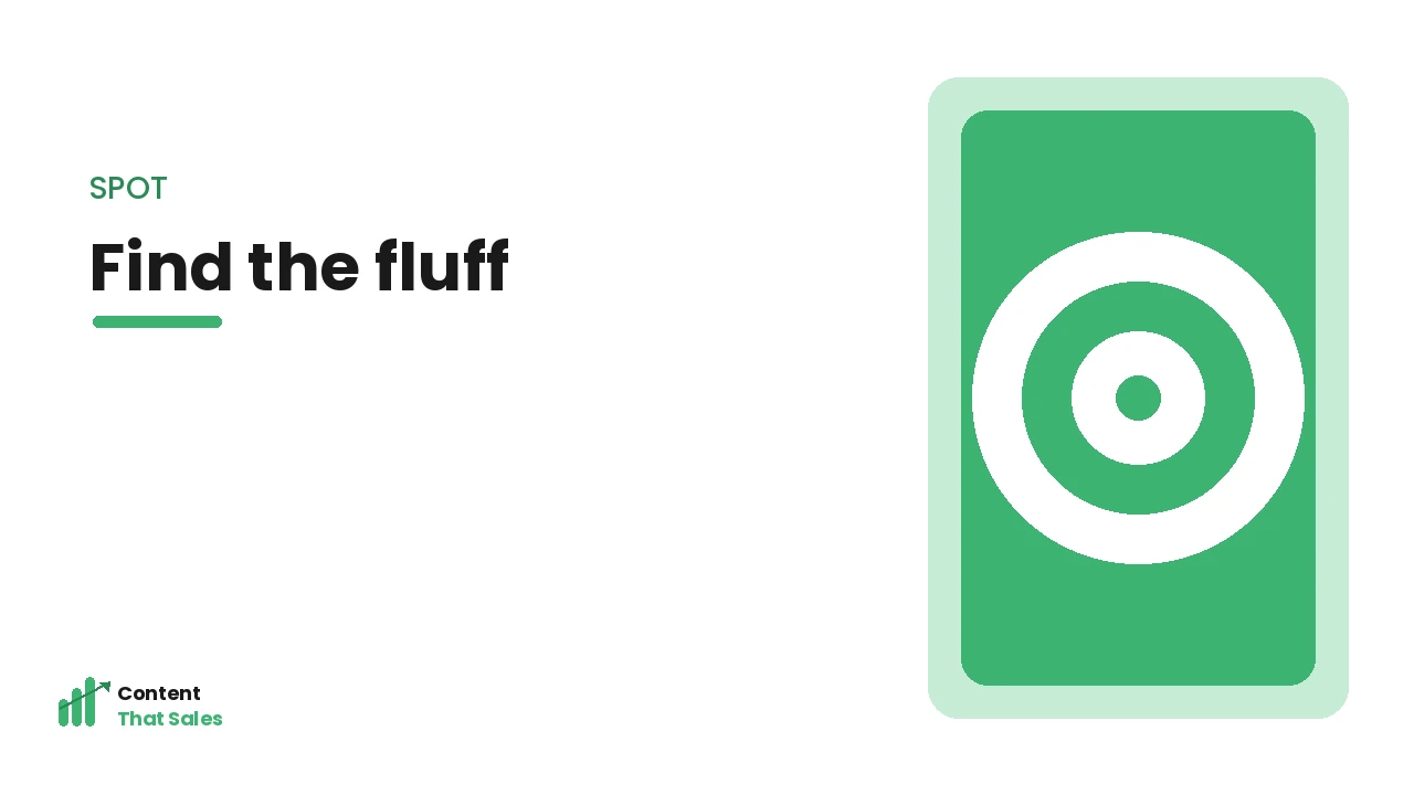Spotting the fluff in a draft