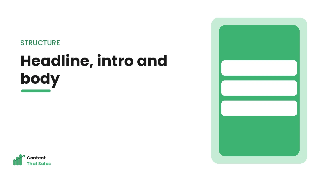 Headline introduction and body structure