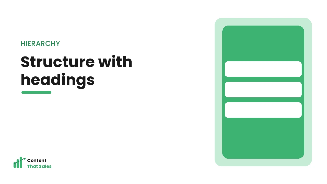 Structuring a post with headings
