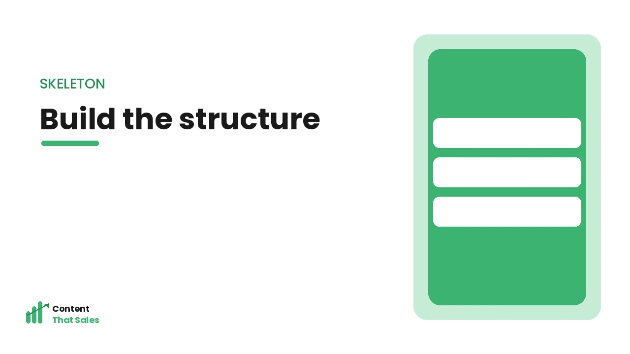 Building the structure of a blog post