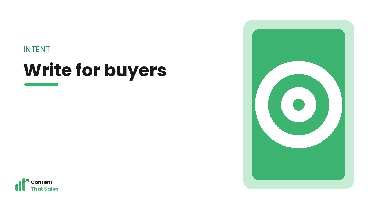 Writing blog content for buyers